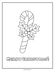 candy cane coloring page