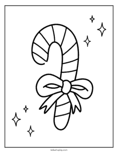 candy cane coloring sheet