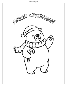 merry christmas coloring page for kids