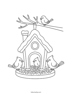 birdhouse coloring page