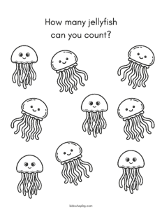 jellyfish counting coloring sheet