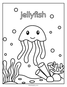 jellyfish coloring page