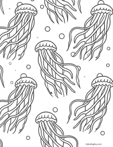 jellyfish coloring for kids