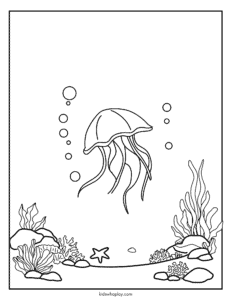 under the sea coloring page