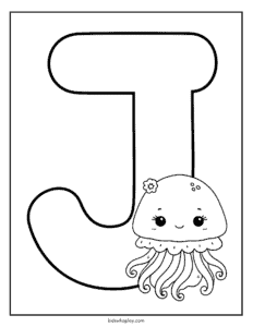 letter J coloring page
