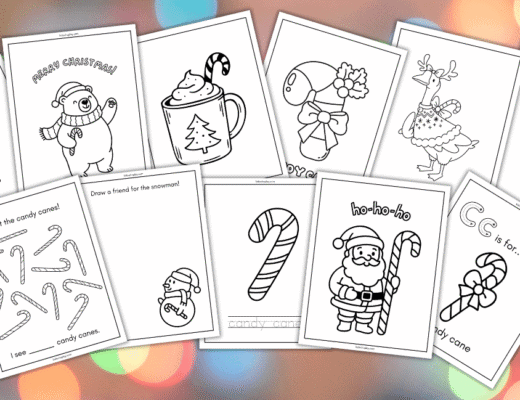 candy cane coloring pages for kids