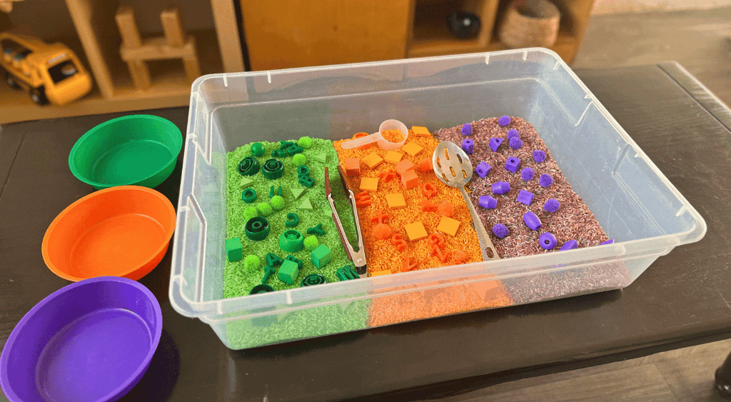 Halloween sensory rice