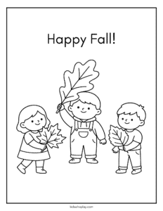 fall coloring page for kids