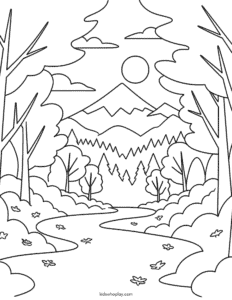 autumn leaves coloring page