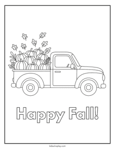 fall coloring page for kids