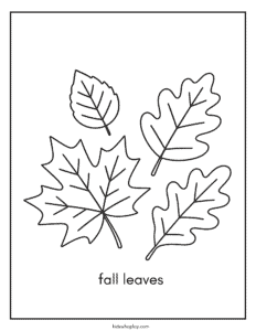 fall leaves coloring page
