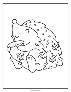 cute autumn coloring page for kids