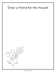 fall mouse coloring page