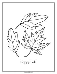 fall leaves coloring page