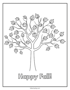 fall tree coloring page