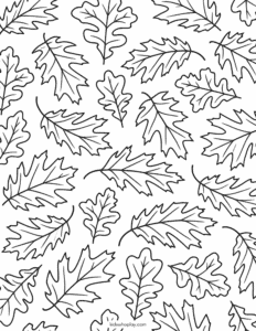 fall leaves coloring sheet
