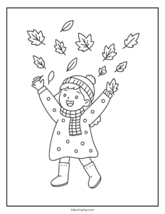 autumn leaves coloring page 