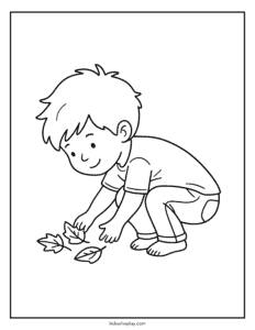 fall leaves coloring for kids