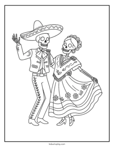 day of the dead coloring page