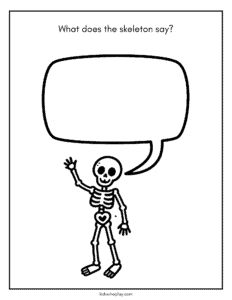 skeleton coloring page