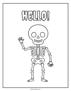 skeleton coloring page