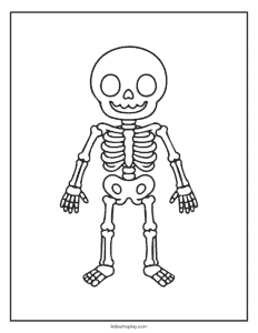 skeleton coloring page