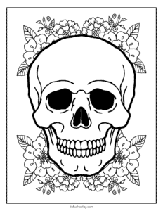 skull coloring page 