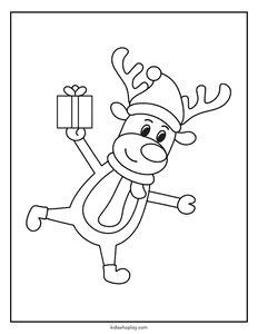 Rudolph coloring page