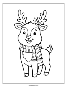 Rudolph coloring page