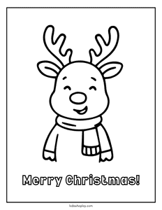 Rudolph coloring sheet