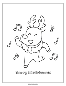 Rudolph coloring page