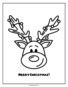 Rudolph coloring sheet