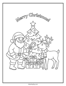 Christmas coloring sheet for kids