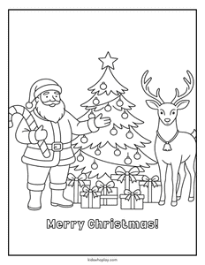 Christmas coloring page for kids