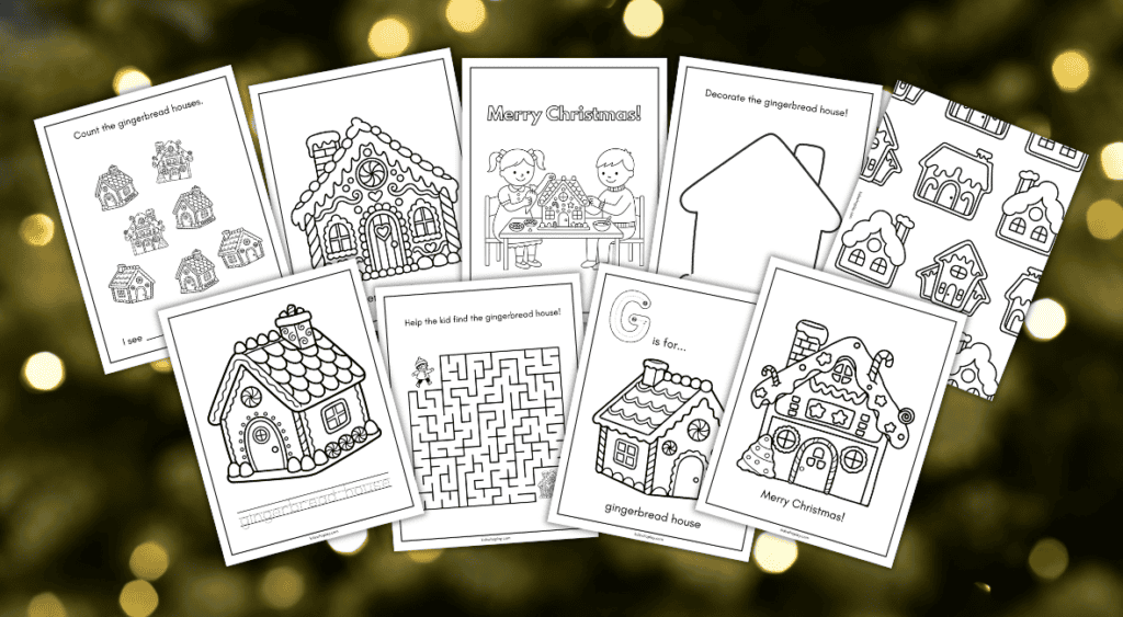 gingerbread house coloring pages