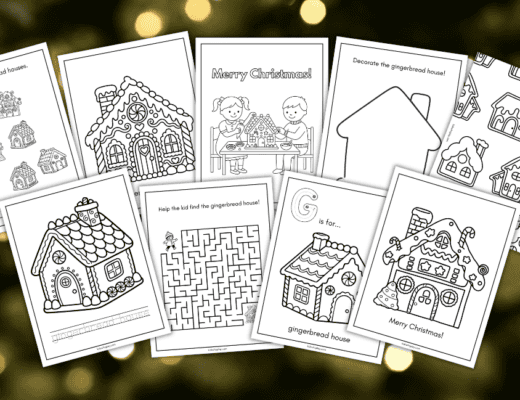 gingerbread house coloring pages