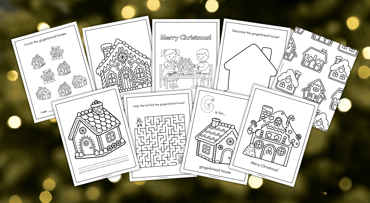 gingerbread house coloring pages