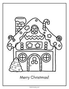 gingerbread house coloring page