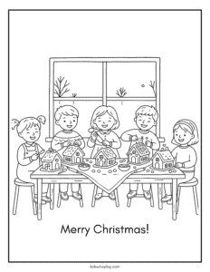 christmas coloring page for kids