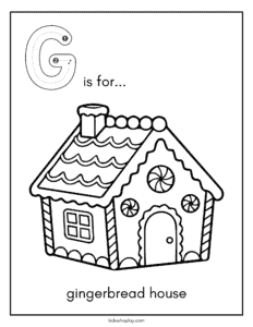 gingerbread house coloring page