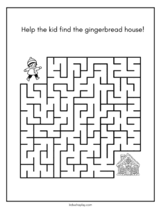 christmas maze printable for kids
