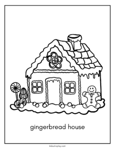 gingerbread house coloring page