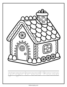 gingerbread house printable for kids
