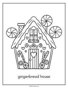 gingerbread house coloring page