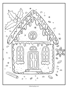 holiday gingerbread house printable