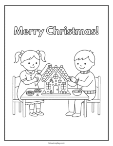merry christmas coloring page for kids