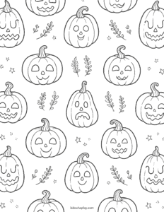 jack-o'-lantern coloring sheet