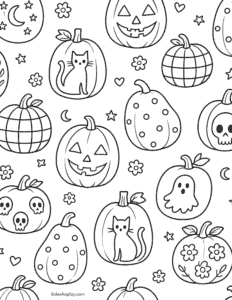halloween pumpkins printable for kids