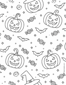jack-o'-lantern coloring for kids