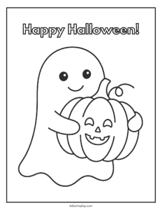 happy halloween coloring page